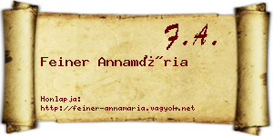 Feiner Annamária névjegykártya